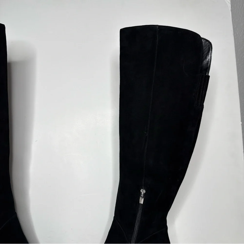 Vince Camuto Seselti Black Suede Pointy Toe Tall Boot 8 1/2 M - Picture 7 of 16